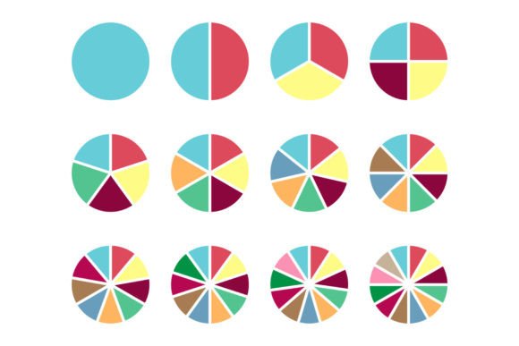 A Circle Pie Chart Infographic Vector Set: Your Visual Communication Toolkit